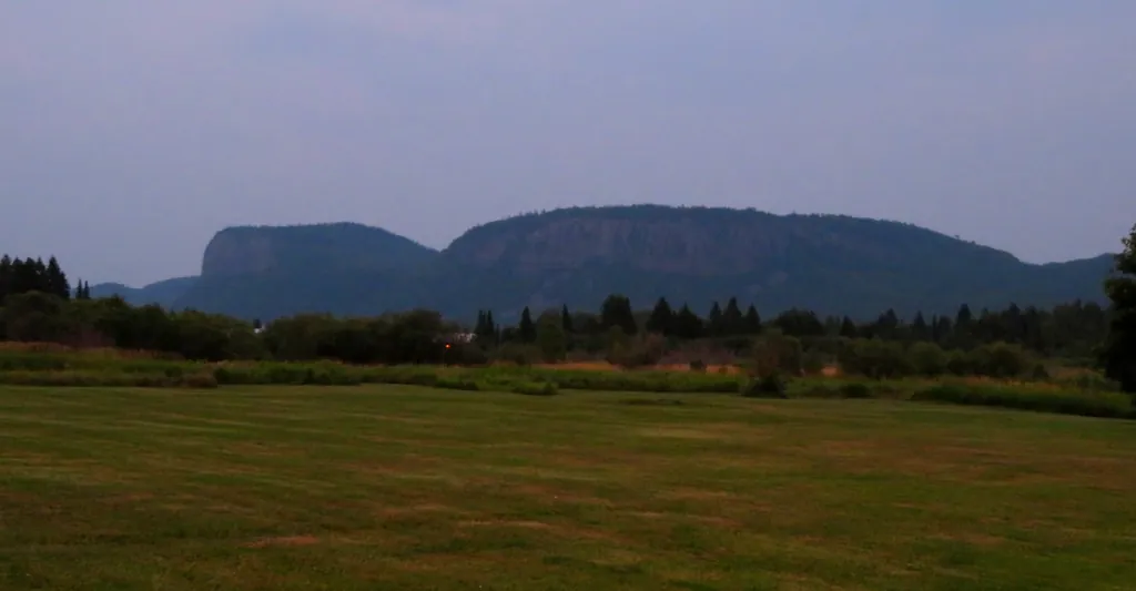 The Sleeping Giant rising over Lake Superior, across the harbour from Thunder Bay