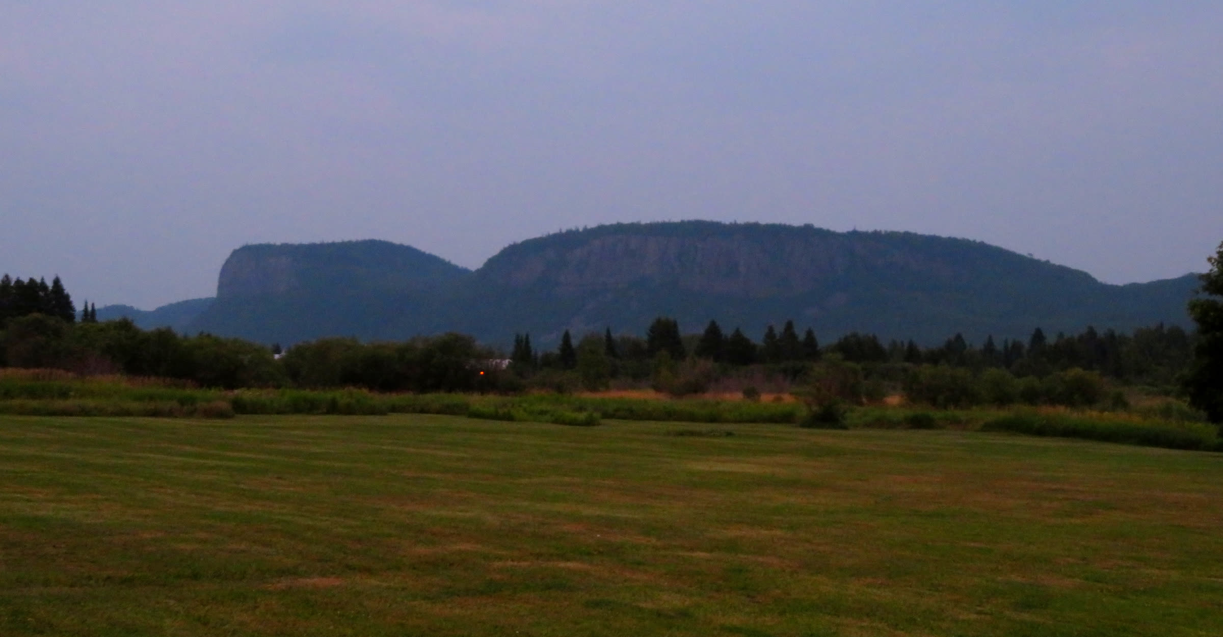 The Sleeping Giant rising over Lake Superior, across the harbour from Thunder Bay